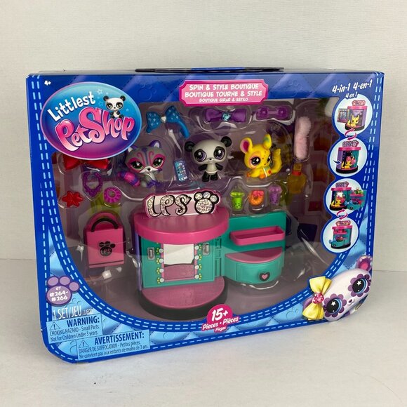 Littlest Pet Shop Spin & Style Boutique Series 4 Gen 7 Playset Pretend Play New - Picture 2 of 6